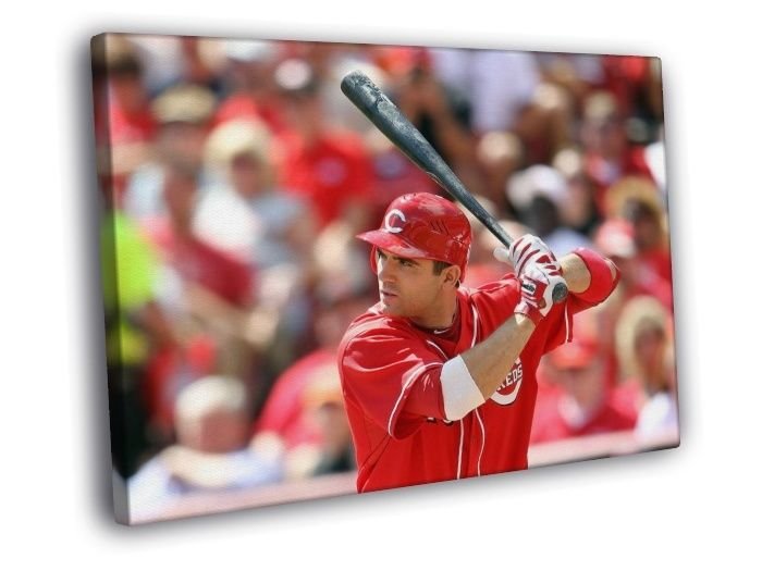 Joey Votto Cincinnati Reds Baseball Sport WALL  20x16 inch FRAMED CANVAS PRINT