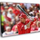 Joey Votto Cincinnati Reds Baseball Sport WALL  20x16 inch FRAMED CANVAS PRINT