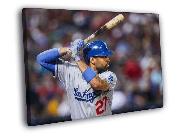 Matt Kemp Los Angeles Dodgers Baseball Sport WALL  20x16 inch FRAMED CANVAS PRINT