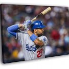 Matt Kemp Los Angeles Dodgers Baseball Sport WALL  20x16 inch FRAMED CANVAS PRINT