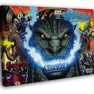 Godzilla Monsters Characters Awesome Movie Art WALL  20x16 inch FRAMED CANVAS PRINT