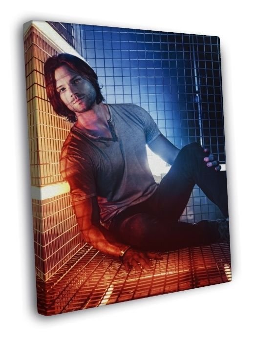 Supernatural Jared Padalecki TV Series  20x16 inch FRAMED CANVAS WALL PRINT