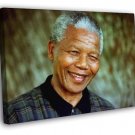 Nelson Mandela Portrait Smile  20x16 inch FRAMED CANVAS WALL PRINT