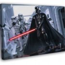 Darth Vader Stormtroopers Lightsaber Star Wars Movie  20x16 inch FRAMED CANVAS WALL PRINT