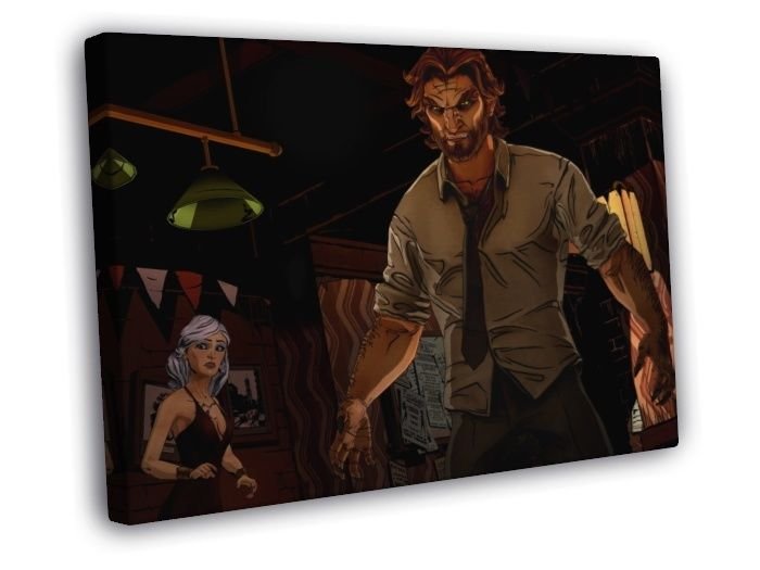 The Wolf Among Us Bigby Video Game Art WALL  20x16 inch FRAMED CANVAS PRINT