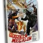 Godzilla vs Megalon 1973 Gojira Movie Retro Vintage 20x16 inch FRAMED CANVAS WALL PRINT