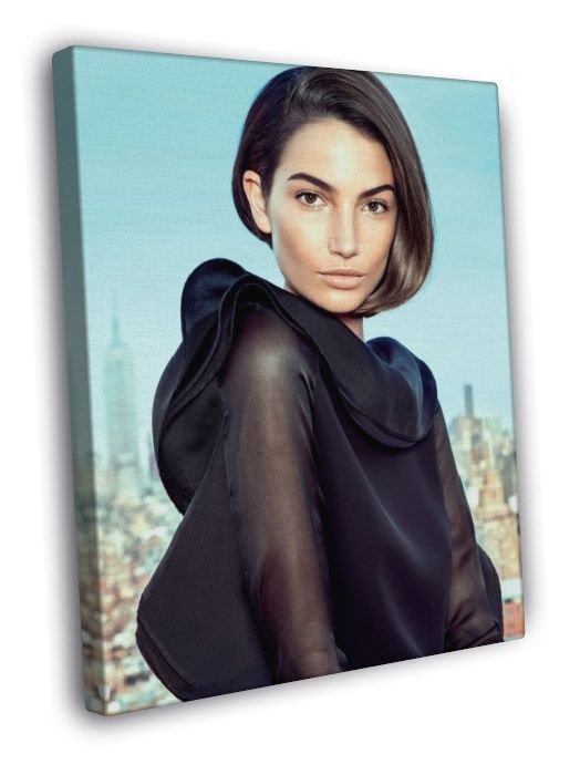 Lily Aldridge Model WALL  20x16 inch FRAMED CANVAS PRINT