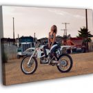 Vanessa Hudgens Motorcycle Hot Music Singer WALL  20x16 inch FRAMED CANVAS PRINT