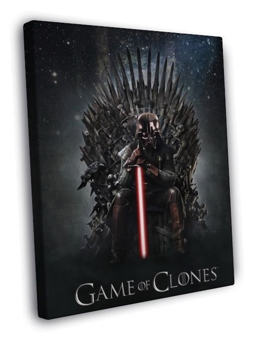 Darth Vader Star Wars Awesome Cool Art  20x16 inch FRAMED CANVAS WALL PRINT