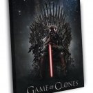 Darth Vader Star Wars Awesome Cool Art  20x16 inch FRAMED CANVAS WALL PRINT
