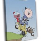 The Regular Show Characters Cool Funny Cartoon TV  20x16 inch FRAMED CANVAS WALL PRINT