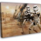 Stormtroopers Desert Star Wars Movie Awesome Painting  20x16 inch FRAMED CANVAS WALL PRINT