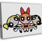 The Powerpuff Girls Three Characters Cute Cartoon Art  20x16 inch FRAMED CANVAS WALL PRINT