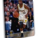 Tim Hardaway Golden State Warriors Retro Basketball  20x16 inch FRAMED CANVAS WALL PRINT