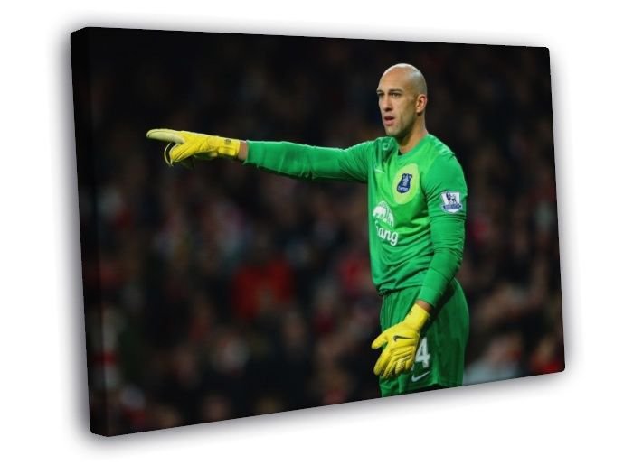 Tim Howard Everton USA Goalkeeper Football Soccer  20x16 inch FRAMED CANVAS WALL PRINT