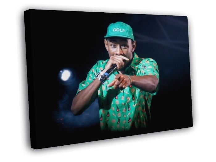 Tyler the Creator Live Concert Microphone Hip-Hop Rap  20x16 inch FRAMED CANVAS WALL PRINT