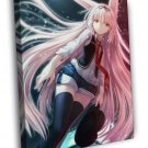 Visual Novel Cute Girl Pink Hair Anime Manga Art  20x16 inch FRAMED CANVAS WALL PRINT