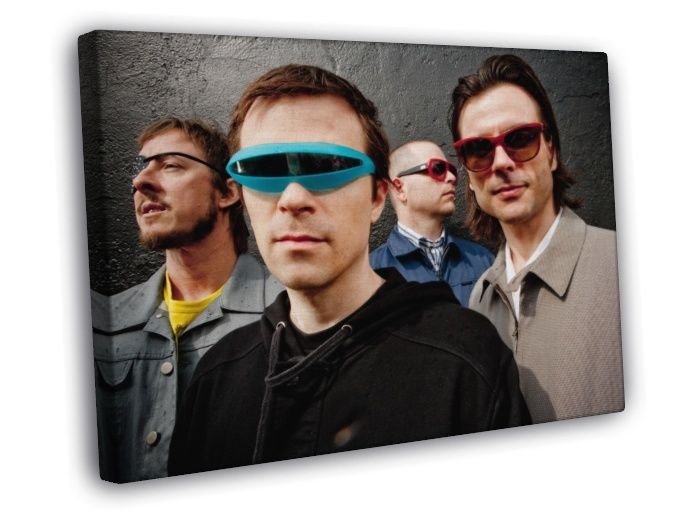 Weezer Pop Punk Emo Indie Rock Group Music  20x16 inch FRAMED CANVAS WALL PRINT