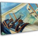 WW1 Biplane Dogfight Air Forces World War I Military  20x16 inch FRAMED CANVAS WALL PRINT