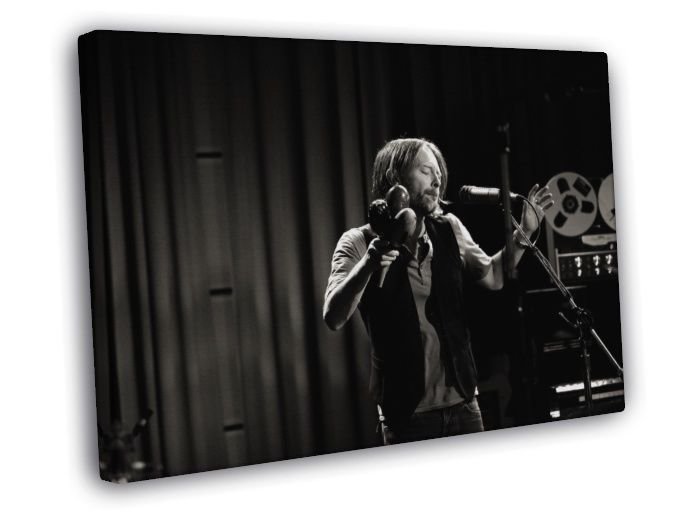 Radiohead Great BW Thom Yorke Alternative Rock Band  20x16 inch FRAMED CANVAS WALL PRINT