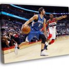 Ricky Rubio vs John Wall Basketball Sport  20x16 inch FRAMED CANVAS WALL PRINT