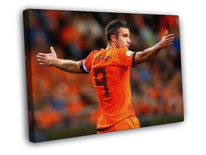 Robin van Persie Captain The Netherlands World Cup  20x16 inch FRAMED CANVAS WALL PRINT
