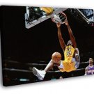 Shaquille O'Neal Los Angeles Lakers Slam Dunk  20x16 inch FRAMED CANVAS WALL PRINT