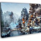 Steam Battle Fight Landscape Video Game  20x16 inch FRAMED CANVAS WALL PRINT