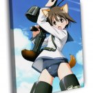 Strike Witches Miyafuji Yoshika Hot Girl Anime  20x16 inch FRAMED CANVAS WALL PRINT