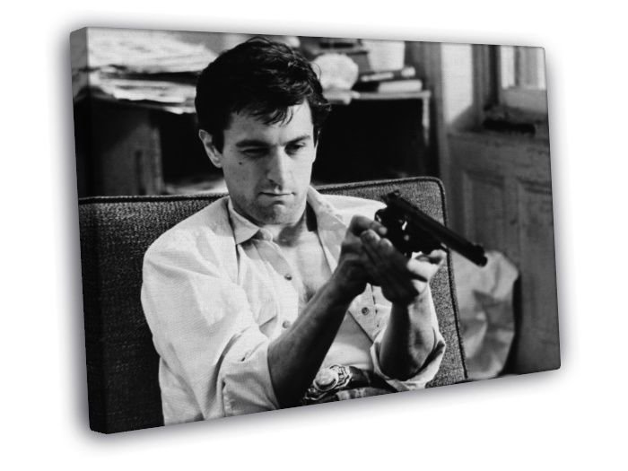 Taxi Driver Robert De Niro Revolver Movie  20x16 inch FRAMED CANVAS WALL PRINT