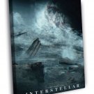 Interstellar Christopher Nolan Awesome 2014 Movie WALL  20x16 inch FRAMED CANVAS PRINT