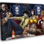 Cowboy Bebop Characters Spike Jet Faye Ein Art  20x16 inch FRAMED CANVAS WALL PRINT