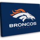 Denver Broncos Football Logo Hockey Sport Art WALL  20x16 inch FRAMED CANVAS PRINT