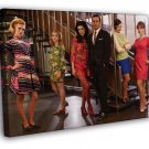 Characters Don Megan Sally Draper Jon Hamm TV Series WALL  20x16 inch FRAMED CANVAS PRINT