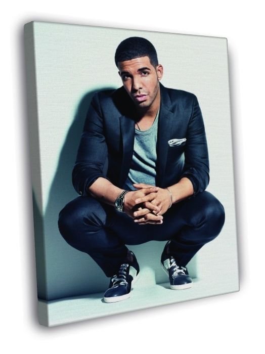 Drake Jacket Handsome Rap Music Artist Singer WALL  20x16 inch FRAMED CANVAS PRINT