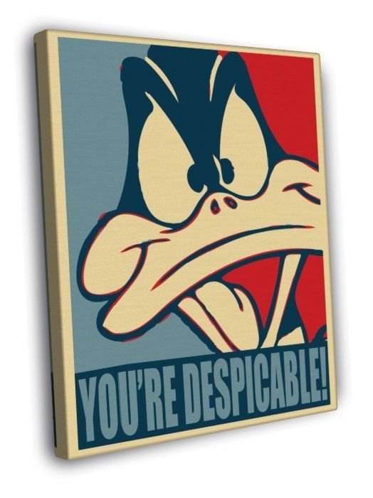 Daffy Duck Looney Tunes Cool Funny Pop Art  20x16 inch FRAMED CANVAS WALL PRINT