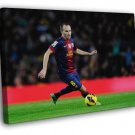 Andres Iniesta Barcelona Spain Football Soccer WALL  20x16 inch FRAMED CANVAS PRINT