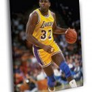 Magic Johnson Los Angeles Lakers Retro WALL  20x16 inch FRAMED CANVAS PRINT
