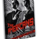 The Americans Tv Series BW WALL  20x16 inch FRAMED CANVAS PRINT