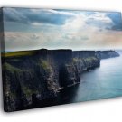 Cliffs Rock Beautiful Ocean Sea Ireland Nature WALL  20x16 inch FRAMED CANVAS PRINT