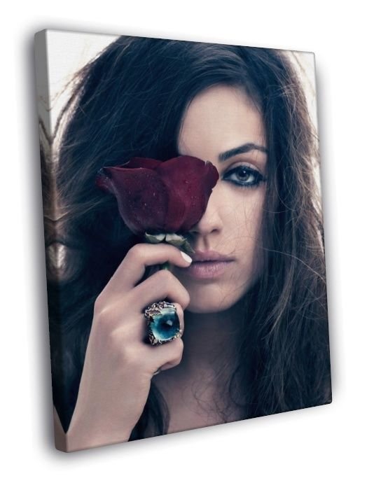 Mila Kunis Rose Amazing Cool Portrait Actress WALL  20x16 inch FRAMED CANVAS PRINT