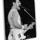 Queen Awesome BW Rare Freddie Mercury Guitar Band WALL  20x16 inch FRAMED CANVAS PRINT