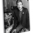 Harrison Ford Young Handsome Amazing BW Portrait Rare WALL  20x16 inch FRAMED CANVAS PRINT