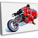 Akira Shotaro Kaneda Bike Painting Anime Manga  20x16 inch FRAMED CANVAS WALL PRINT
