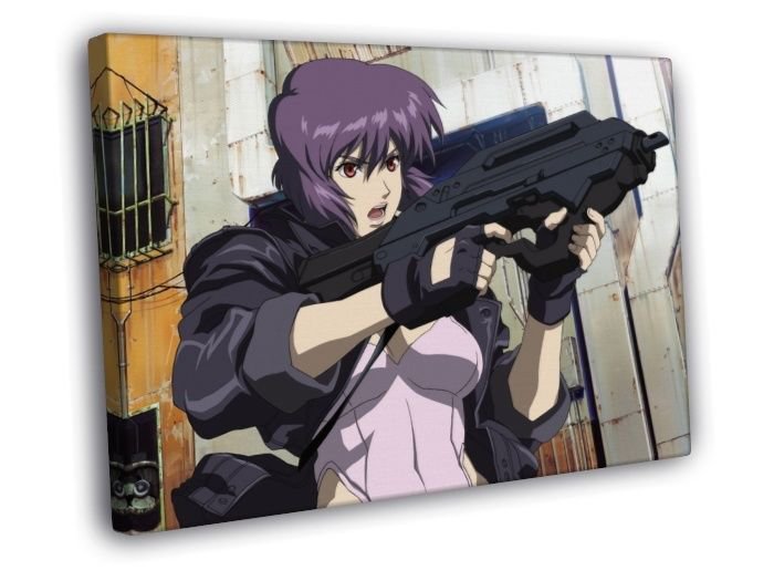 Ghost in the Shell Motoko Kusanagi Anime Manga WALL  20x16 inch FRAMED CANVAS PRINT