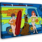 Scooby-Doo Velma Dinkley Daphne Blake Cool Cartoon Art  20x16 inch FRAMED CANVAS WALL PRINT