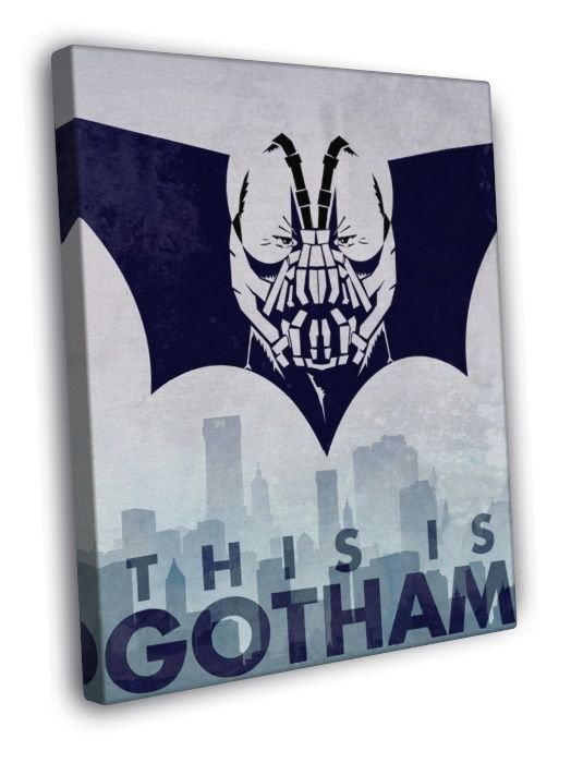 Dark Knight Gotham Bane Cool Art Artwork WALL  20x16 inch FRAMED CANVAS PRINT