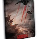 Godzilla 2014 Movie Paratroopers Awesome  20x16 inch FRAMED CANVAS WALL PRINT