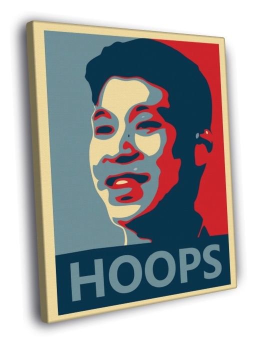 Jeremy Lin Portrait Shu-How Houston Rockets  20x16 inch FRAMED CANVAS WALL PRINT
