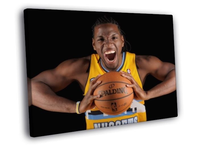 Kenneth Faried Manimal Denver Nuggets Sport  20x16 inch FRAMED CANVAS WALL PRINT